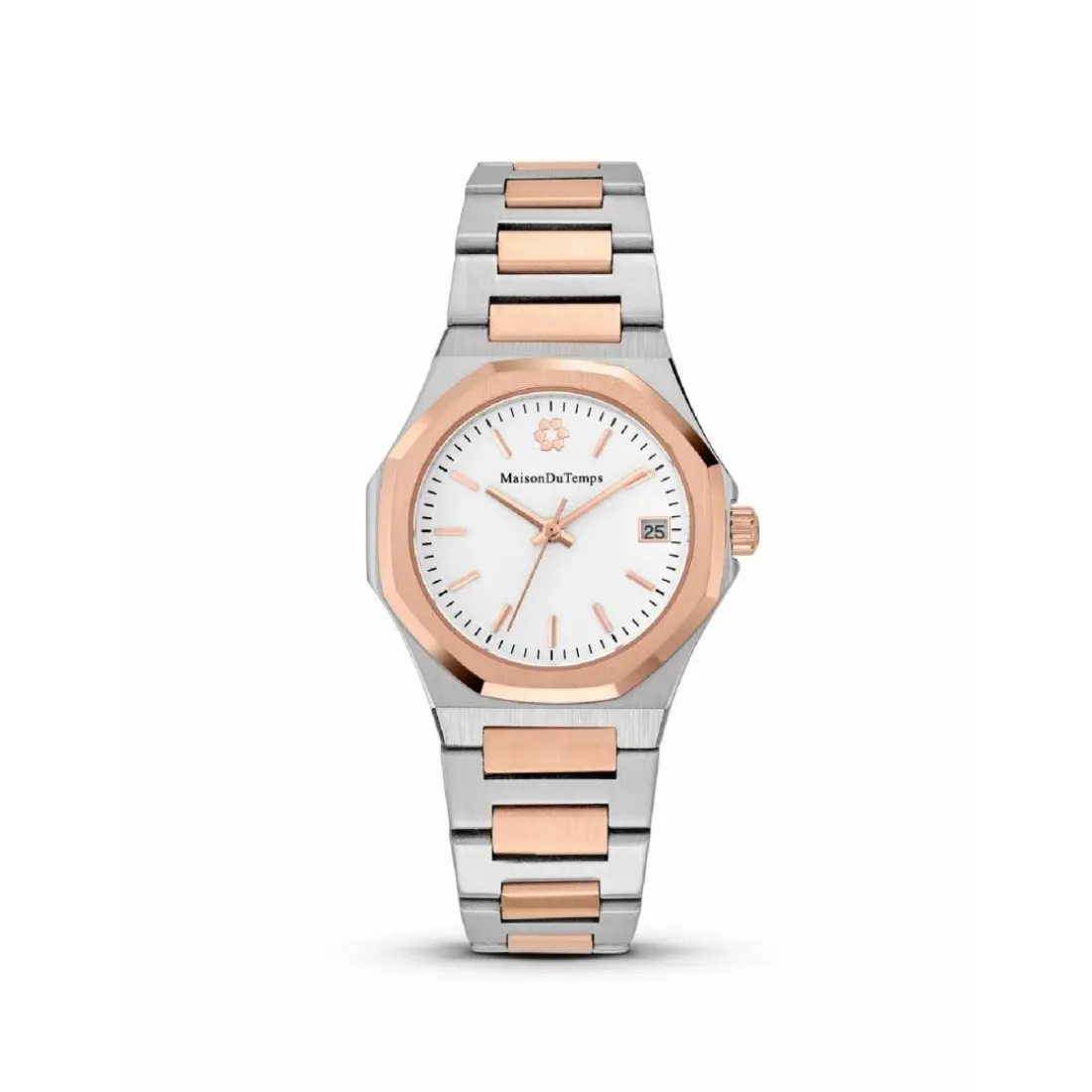 Montre Femme Maison Du Temps MTGamma Femme Blanc Acier Doré Rose