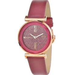 Montre femme MF476-ROUGE - Bracelet Cuir Rouge