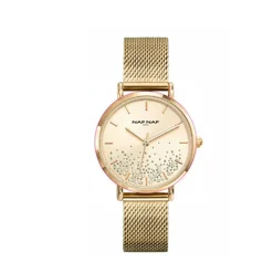 Montre Femme Naf Naf - NAFW1117 Bracelet Acier Doré