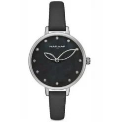 Montre Femme Naf Naf - NAFW1023 Bracelet Cuir Noir