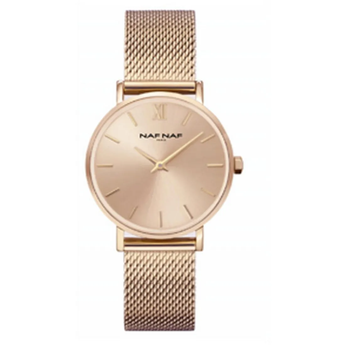 Montre Femme Naf Naf - NAFW1068 Bracelet Acier Doré rose
