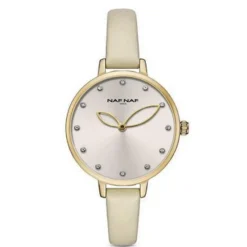 Montre Femme Naf Naf - NAFW1017 Bracelet Cuir Beige