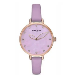 Montre Femme Naf Naf - NAFW1022 Bracelet Cuir Violet