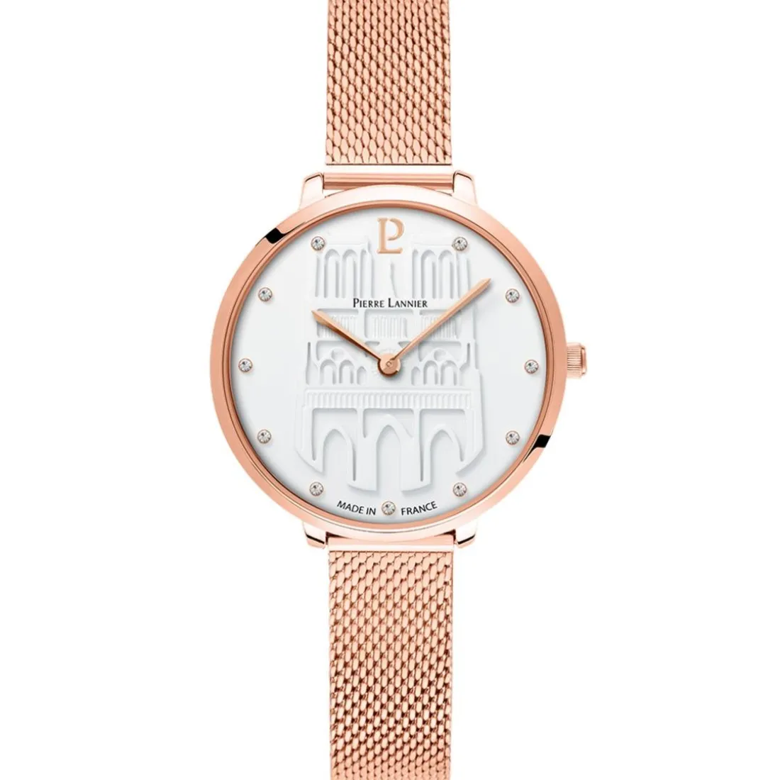 Montre Femme Pierre Lannier Coeur Battant - 096K908 Bracelet Acier Doré rose