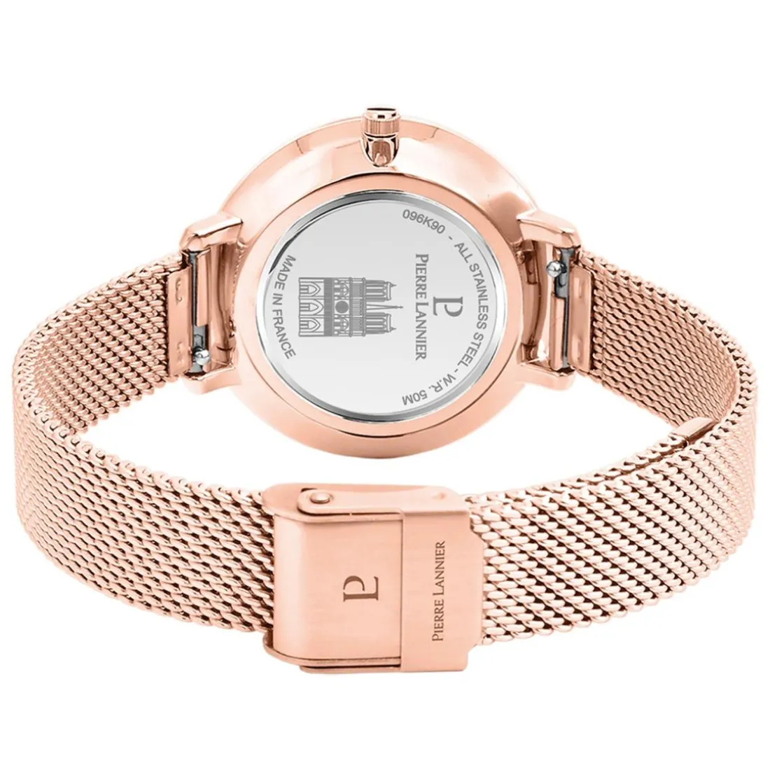 Montre Femme Pierre Lannier Coeur Battant - 096K908 Bracelet Acier Doré rose