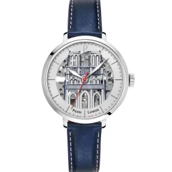 Montre Femme Pierre Lannier Notre Dame Cœur Battant - 100J626 Bracelet Cuir Bleu