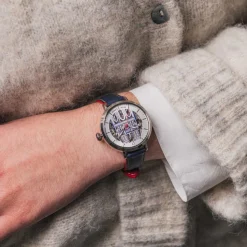 Montre Femme Pierre Lannier Notre Dame Cœur Battant - 100J626 Bracelet Cuir Bleu