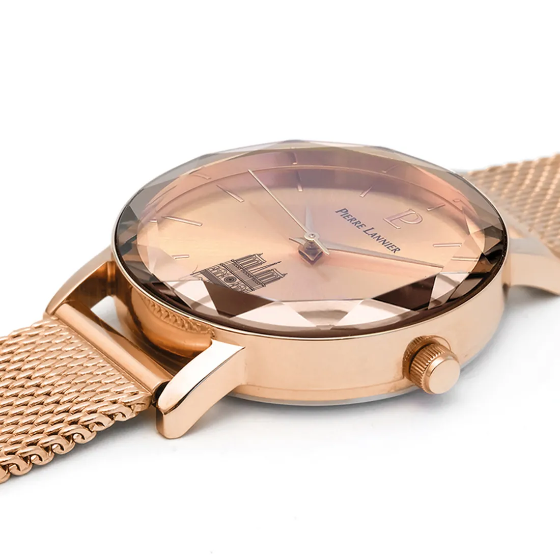 Montre Femme Pierre Lannier Coeur Battant - 099K958 Bracelet Acier Doré rose