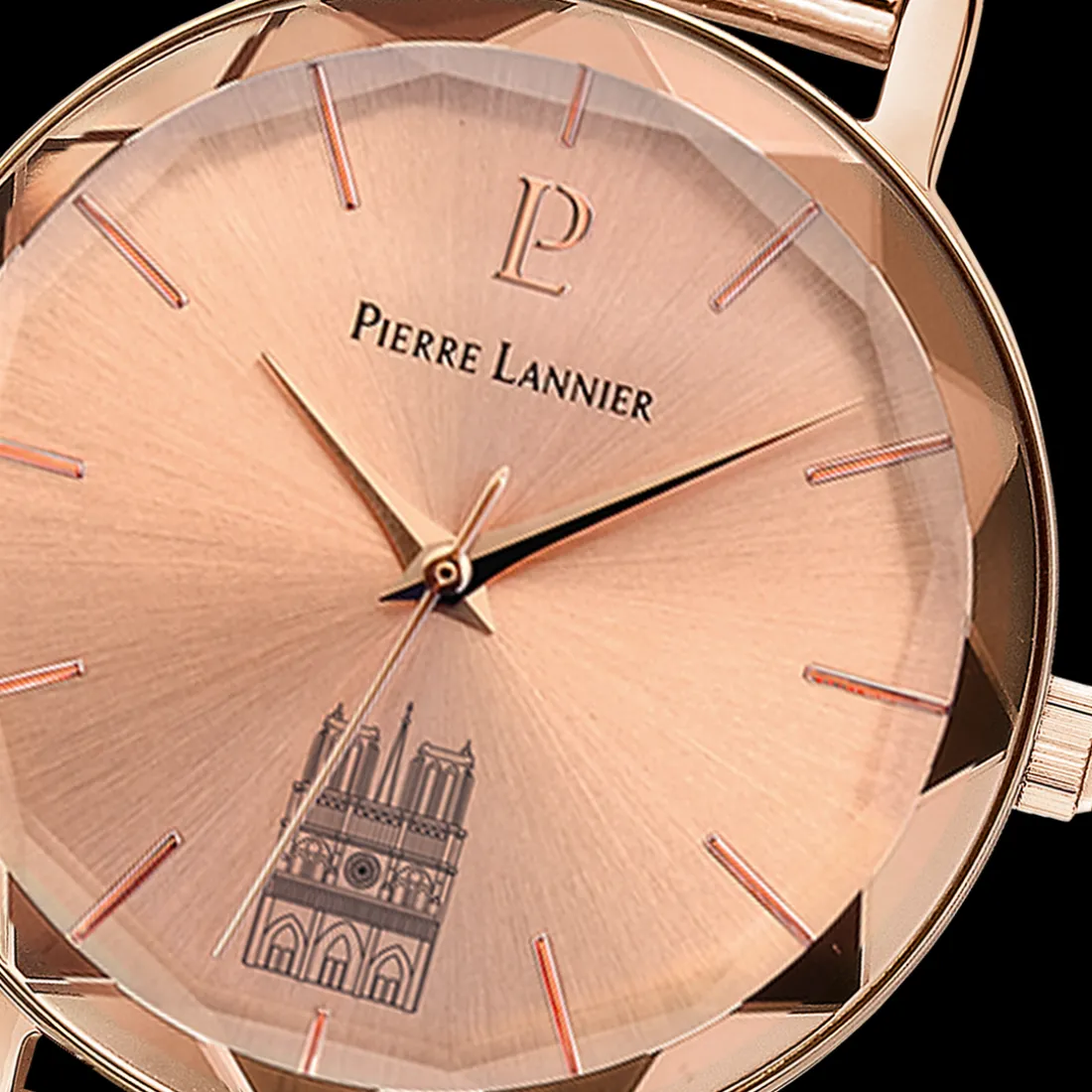 Montre Femme Pierre Lannier Coeur Battant - 099K958 Bracelet Acier Doré rose