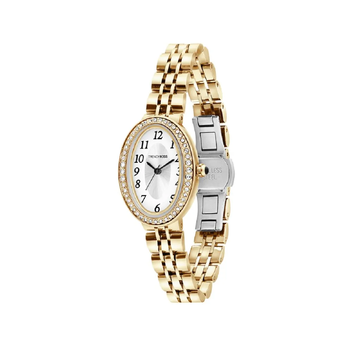 Montre Femme Trendy Kiss Marguerite - TM10175-02 Bracelet Acier Doré