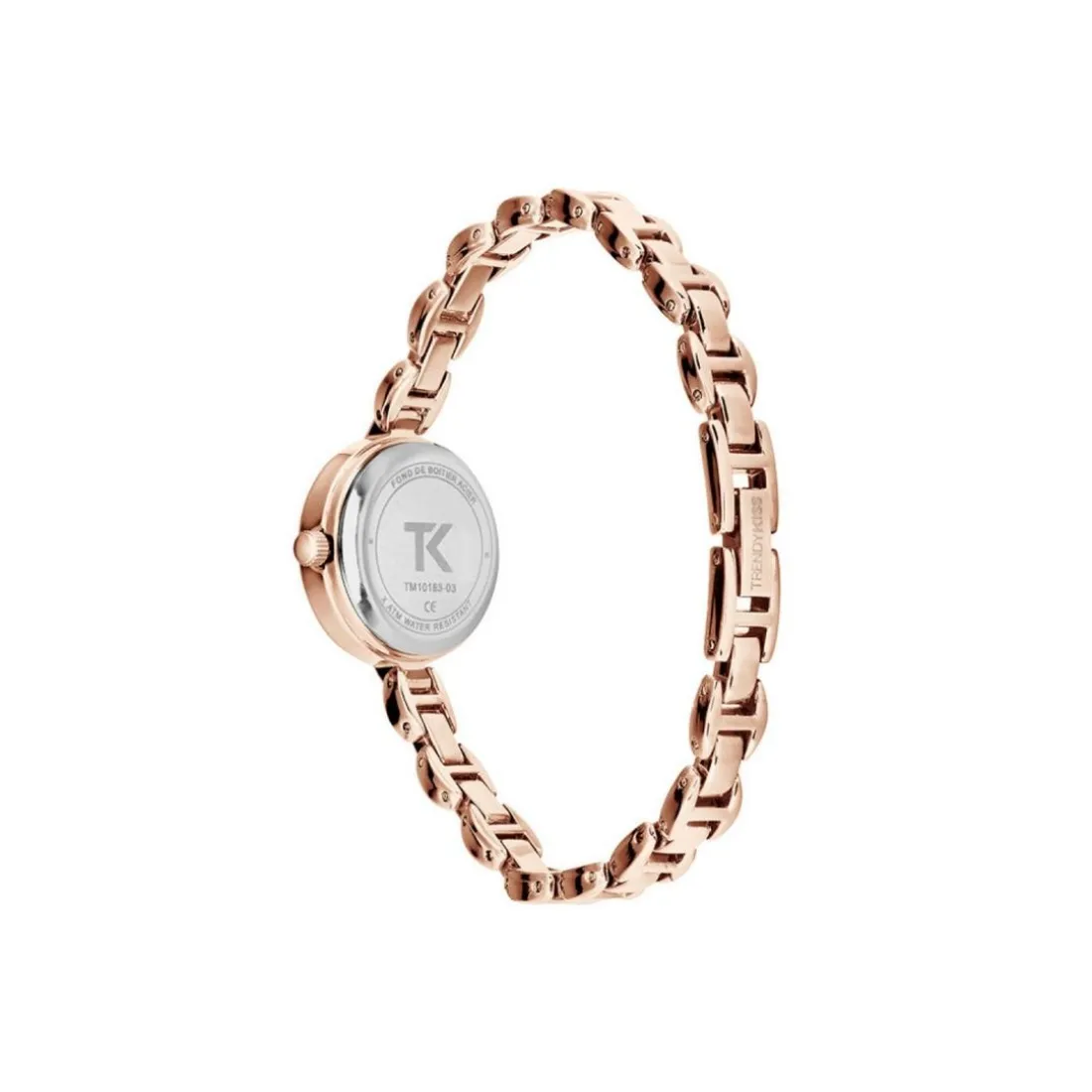 Montre Femme Trendy Kiss Angèle - TM10163-03 Bracelet Acier Doré rose