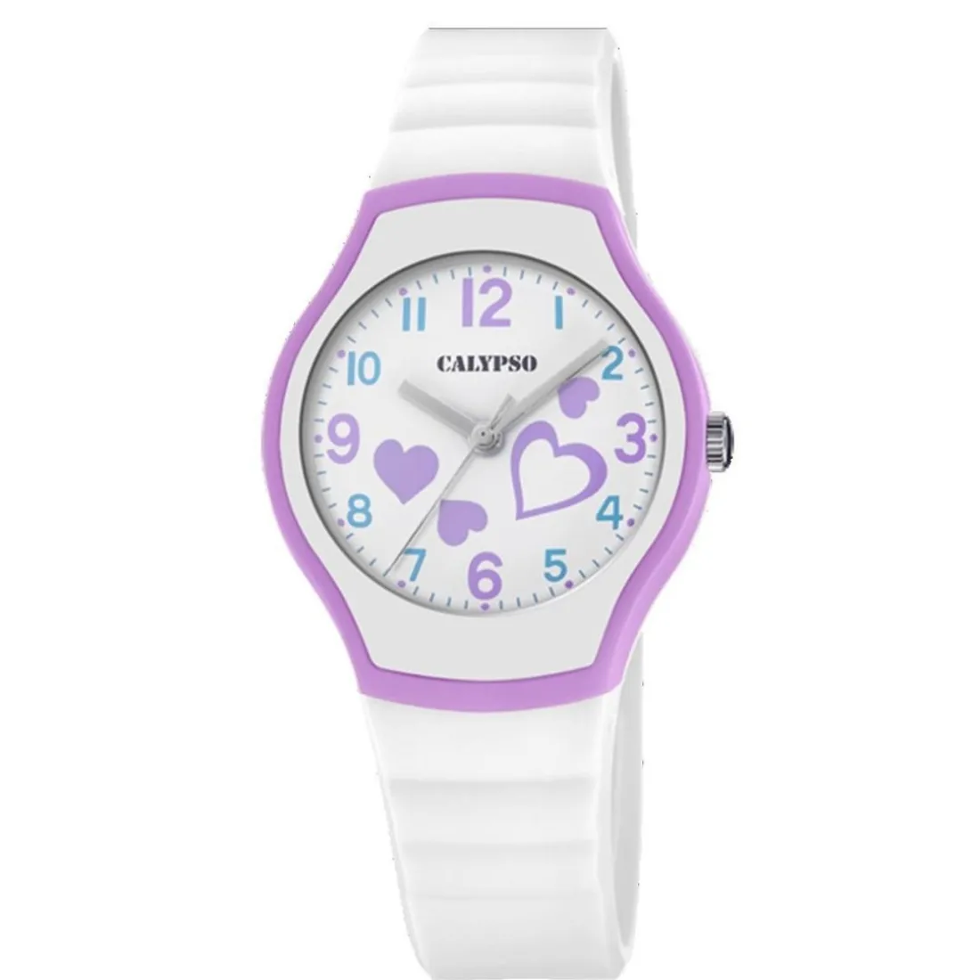 Montre Fille Bracelet Résine Blanc 3 AIGUILLES K5806-1