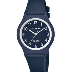 Montre Fille Bracelet Résine Bleu 3 AIGUILLES K5798-4