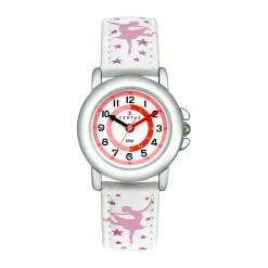 Montre Fille Certus 647614 - Bracelet Cuir Blanc avec Motifs Danseuses