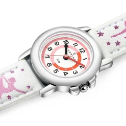 Montre Fille Certus 647614 - Bracelet Cuir Blanc avec Motifs Danseuses