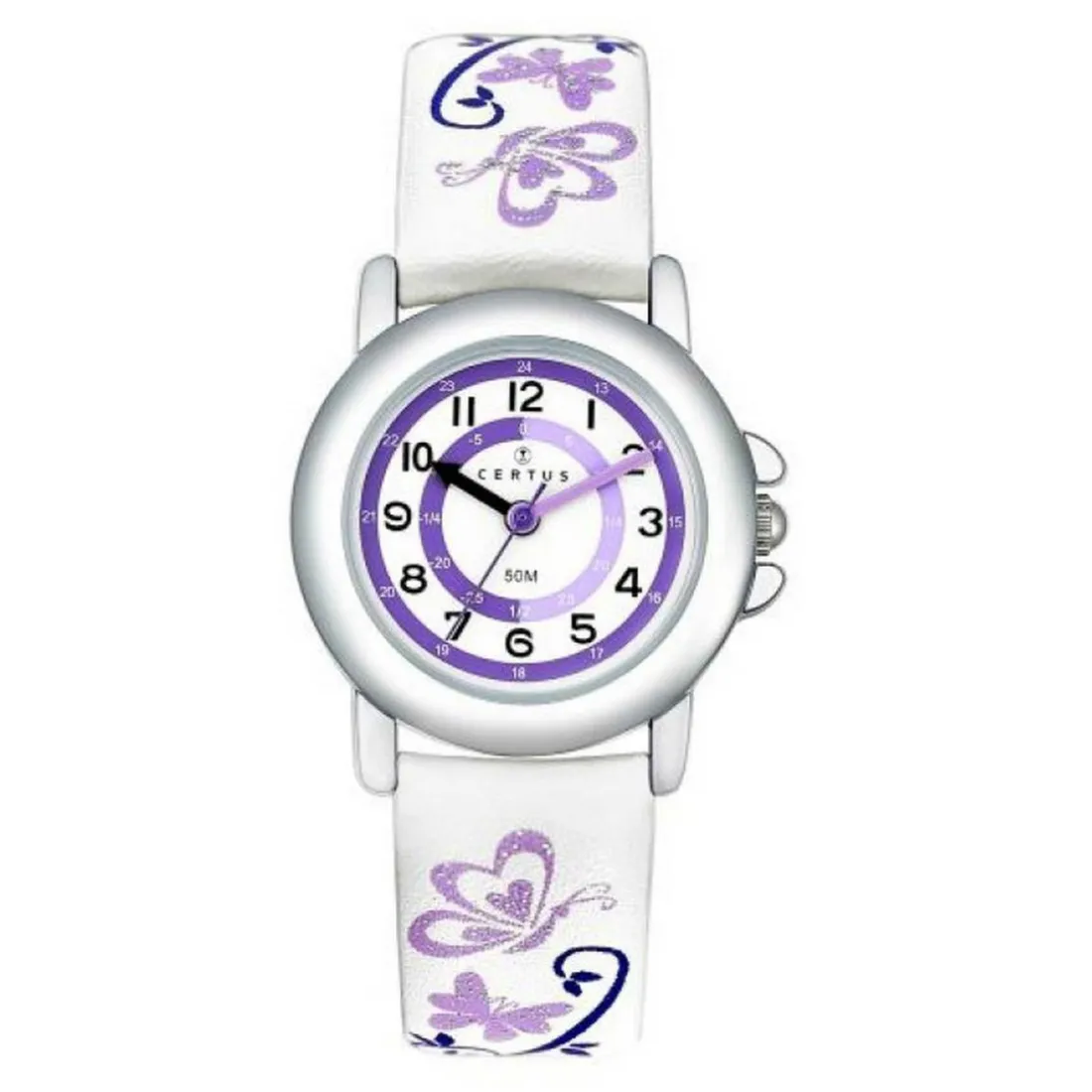 Montre Fille Certus 647547 - Bracelet Cuir Blanc