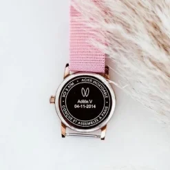 Montre fille Millow Paris Classique - MIL364 Bracelet Nylon Rose