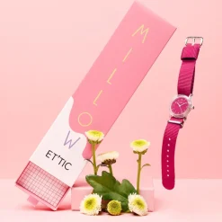Montre fille Millow Paris Et'Tic - TRA009 Bracelet Nylon Rose