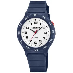Montre Garçon Bracelet Résine Bleu 3 AIGUILLES K5797-3