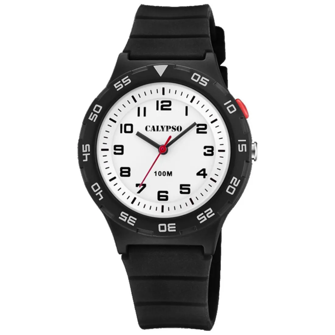 Montre Garçon Bracelet Résine Noir 3 AIGUILLES K5797-4