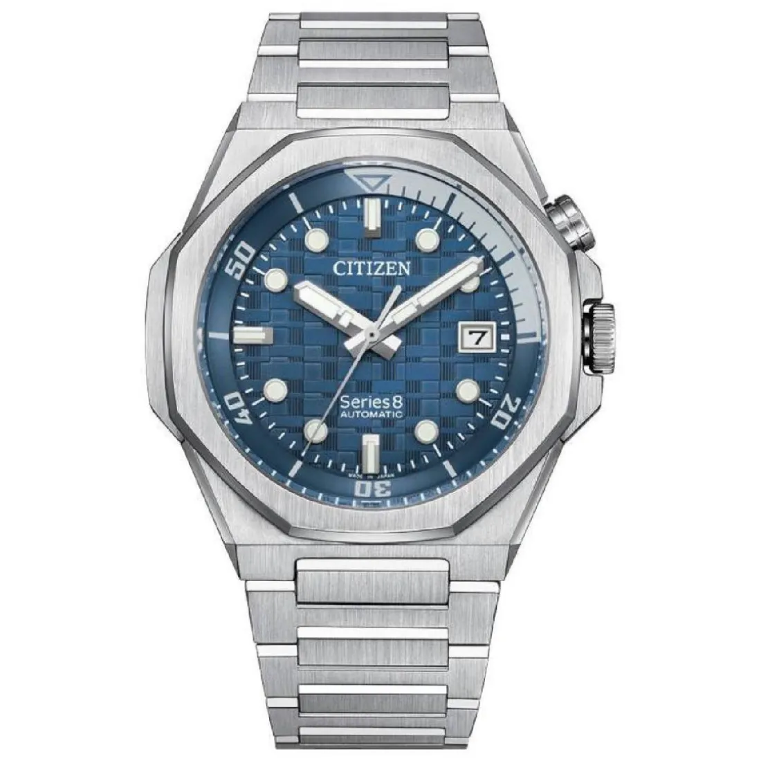 Montre Homme Citizen Series 8 Gmt - 890 Model Nb606058L - Bracelet Acier Argent