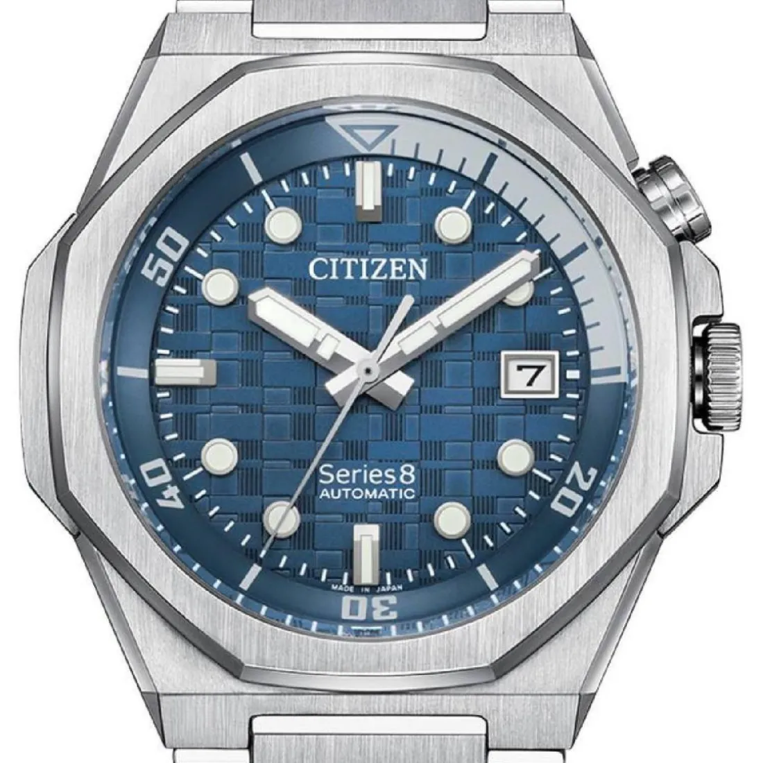 Montre Homme Citizen Series 8 Gmt - 890 Model Nb606058L - Bracelet Acier Argent