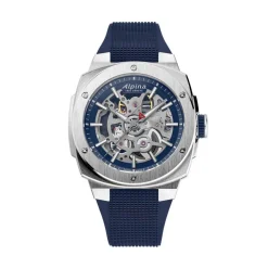 Montre Homme ALPINA Alpiner - AL-520NSKT3AE6 Bracelet Caoutchouc Bleu