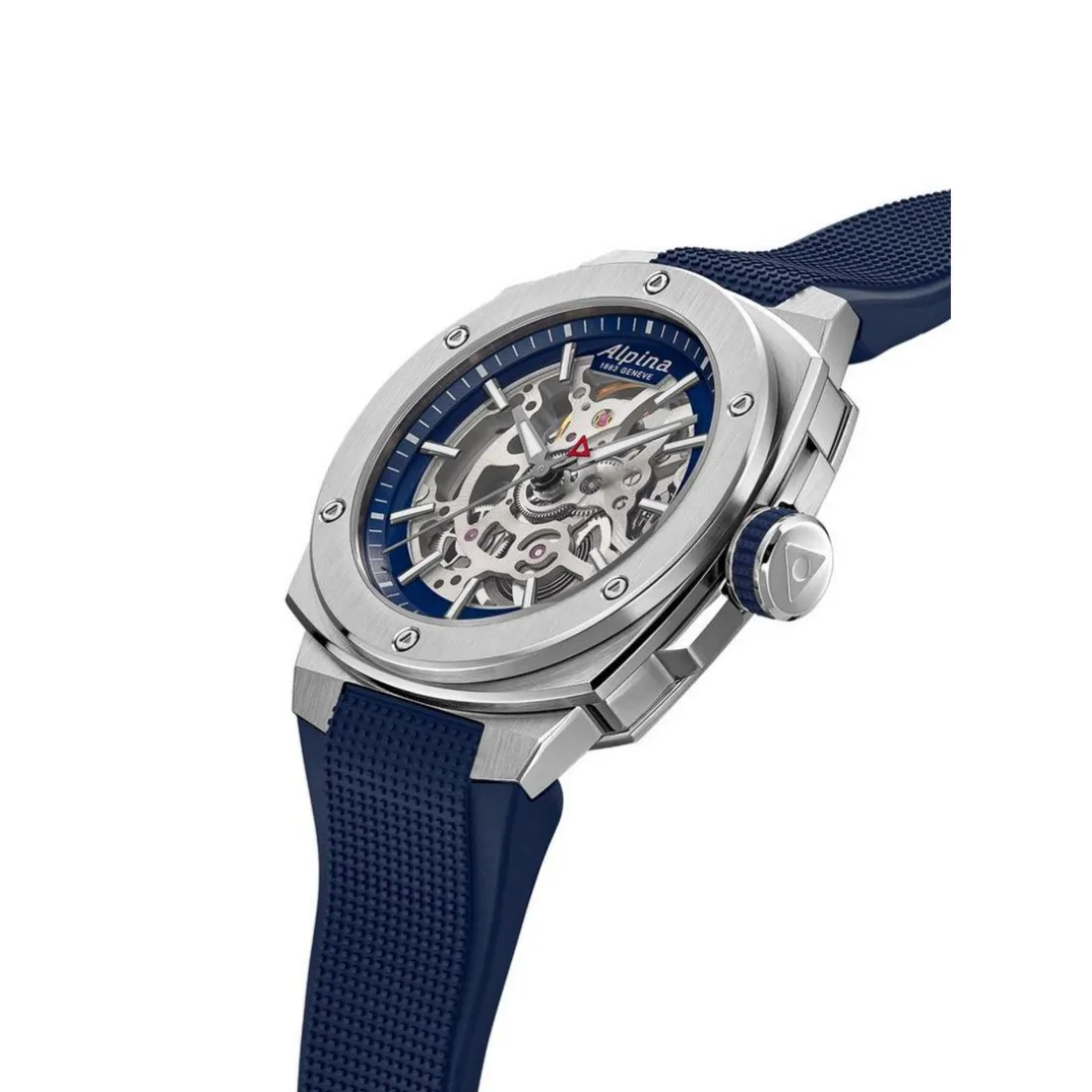 Montre Homme ALPINA Alpiner - AL-520NSKT3AE6 Bracelet Caoutchouc Bleu