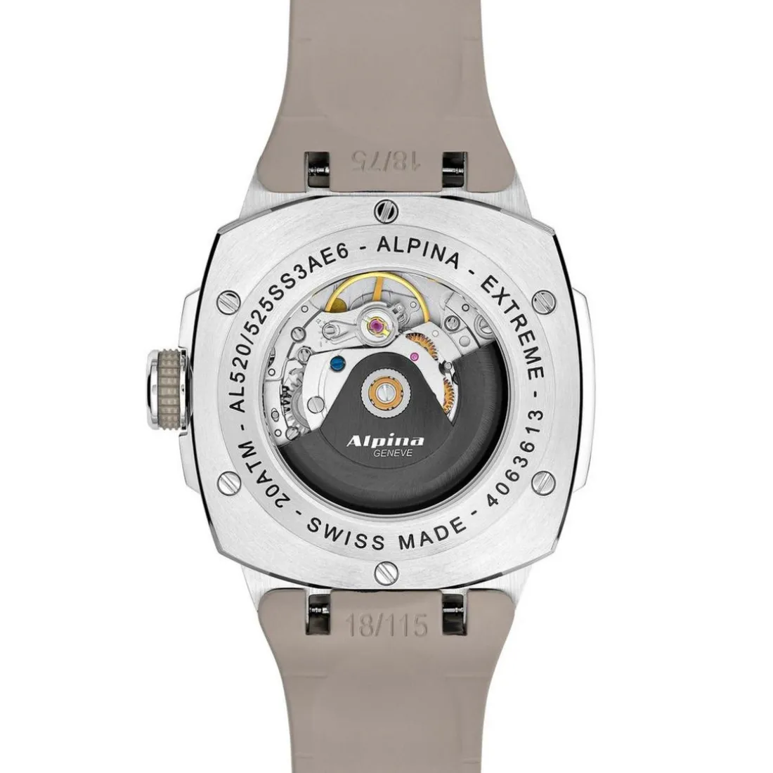 Montre Homme ALPINA Alpiner - AL-525BG3AE6 Bracelet Caoutchouc Beige