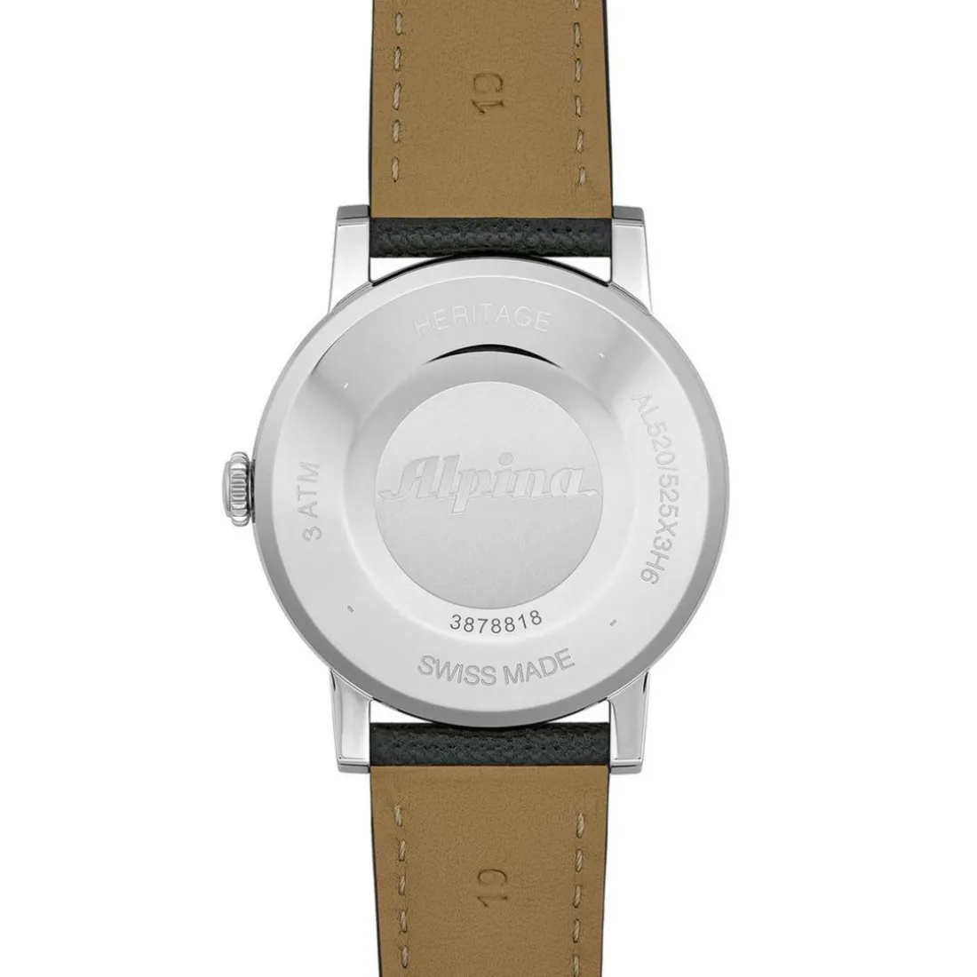 Montre Homme ALPINA Heritage - AL-520BG3SH6 Bracelet Cuir Noir
