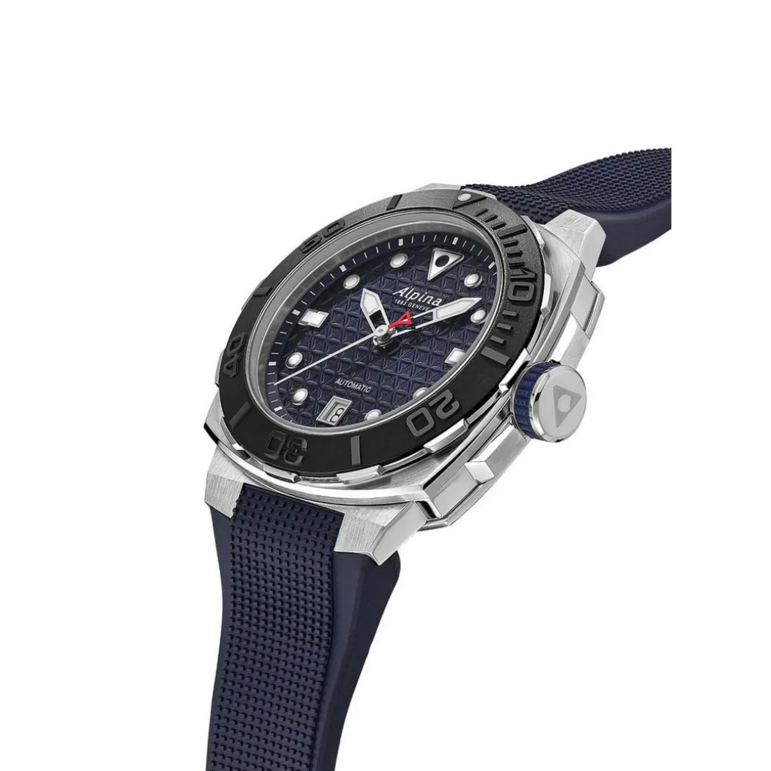 Montre Homme ALPINA Seastrong - AL-525N3VE6 Bracelet Caoutchouc Bleu