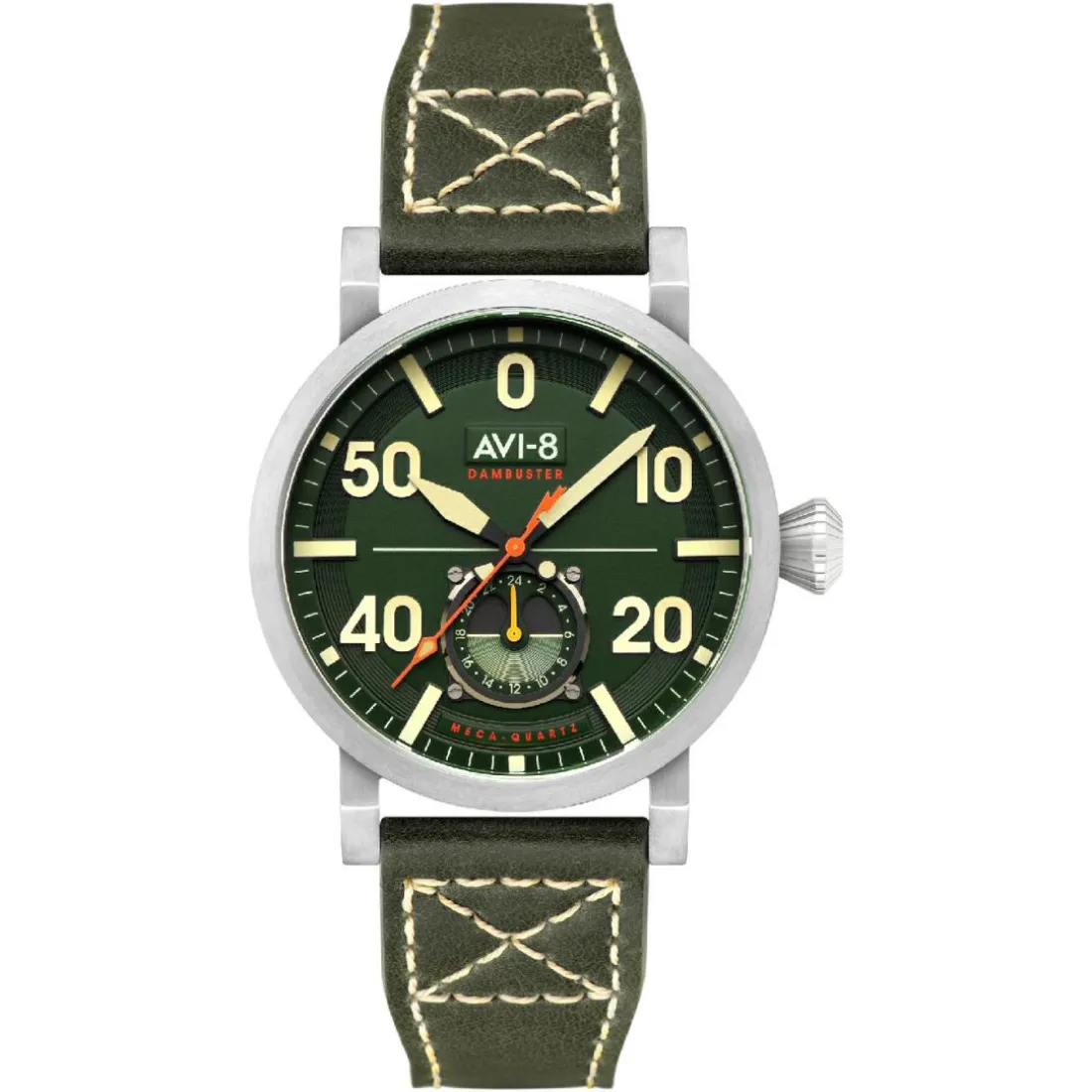 Montre Homme AVI-8 Dambuster Chadwick Meca-Quartz - AV-4113-02 Bracelet Cuir Vert