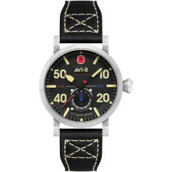 Montre Homme AVI-8 Dambuster 80Th Anniversary Royal British Legion Meca-Quatz Limited Edition - AV-4108-RBL-01 Bracelet Cuir Noir