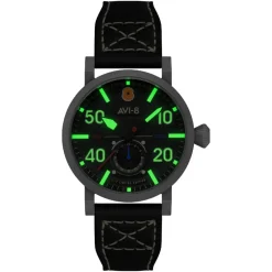 Montre Homme AVI-8 Dambuster 80Th Anniversary Royal British Legion Meca-Quatz Limited Edition - AV-4108-RBL-01 Bracelet Cuir Noir