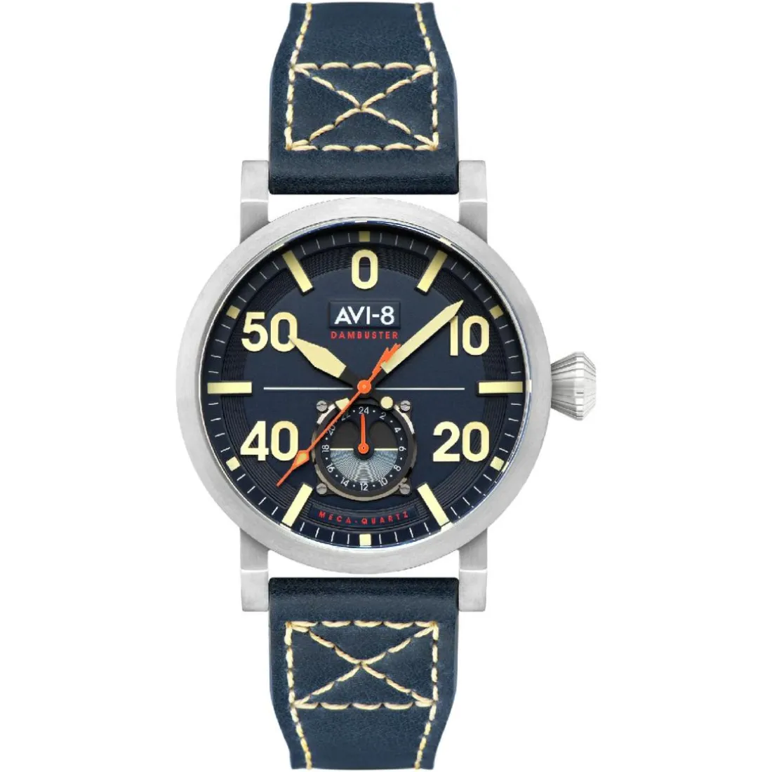 Montre Homme AVI-8 Dambuster Chadwick Meca-Quartz - AV-4113-01 Bracelet Cuir Bleu