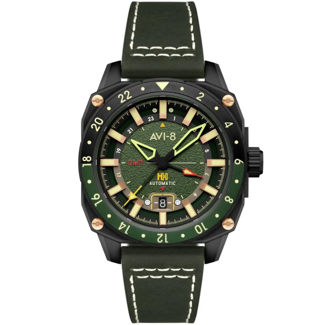 Montre Homme Avi-8 Hawker Hunter - AV-4122-03 Bracelet Cuir Vert