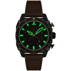 Montre Homme AVI-8 Hawker Hunter Atlas Dual Time Chronograph - AV-4100-09 Bracelet Cuir Marron