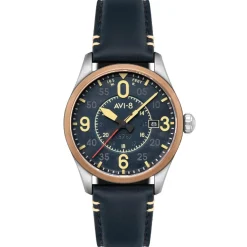 Montre Homme AVI-8 Spitfire Smith Automatic - AV-4090-05 Bracelet Cuir Bleu