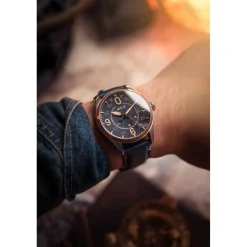 Montre Homme AVI-8 Spitfire Smith Automatic - AV-4090-05 Bracelet Cuir Bleu