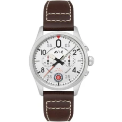 Montre Homme AVI-8 Spitfire Lock Chronograph - AV-4089-05 Bracelet Cuir Marron
