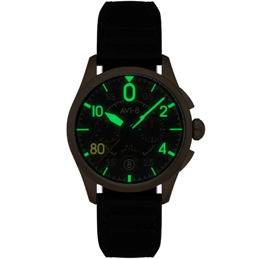Montre Homme AVI-8 Spitfire Lock Chronograph D-Day 80 Limited Edition - AV-4089-0A Bracelet Cuir Noir