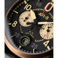 Montre Homme AVI-8 Spitfire Lock Chronograph - AV-4089-07 Bracelet Cuir Noir