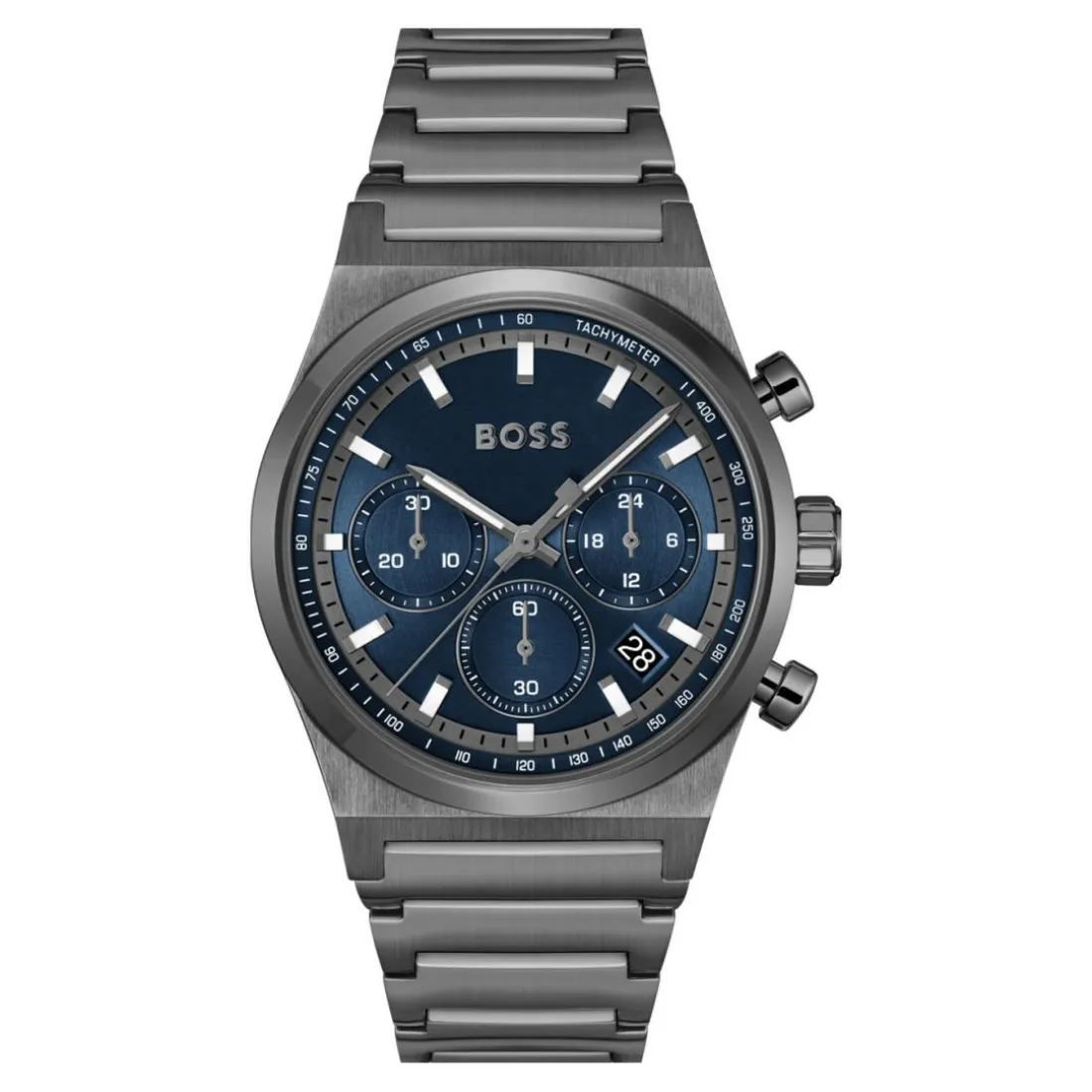 Montre Homme Boss Candor Chrono - 1514223 Bracelet Acier Gris