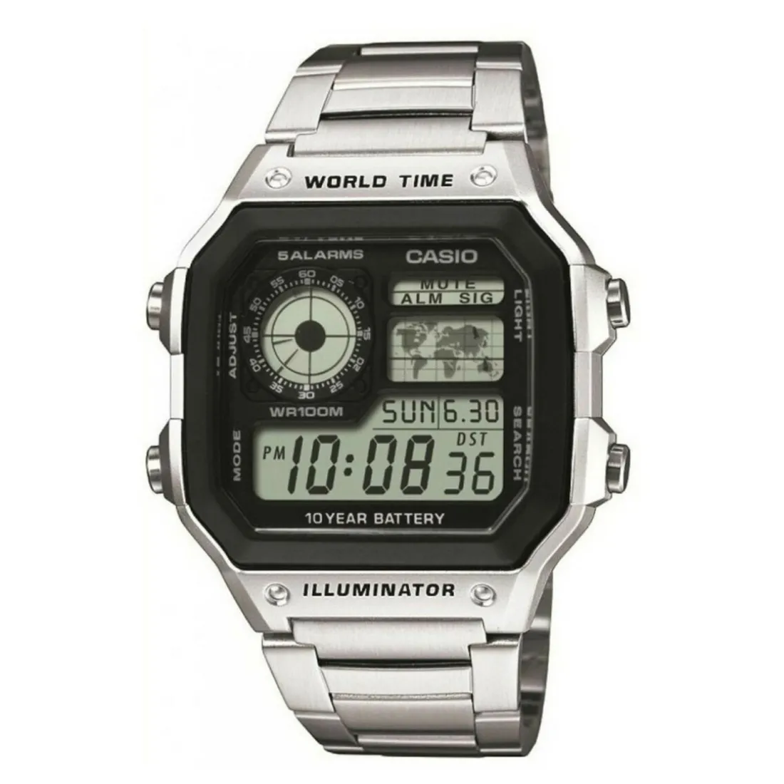 Montre Homme Casio Collection Men AE-1200WHD-1AVEF - Bracelet Acier Argent