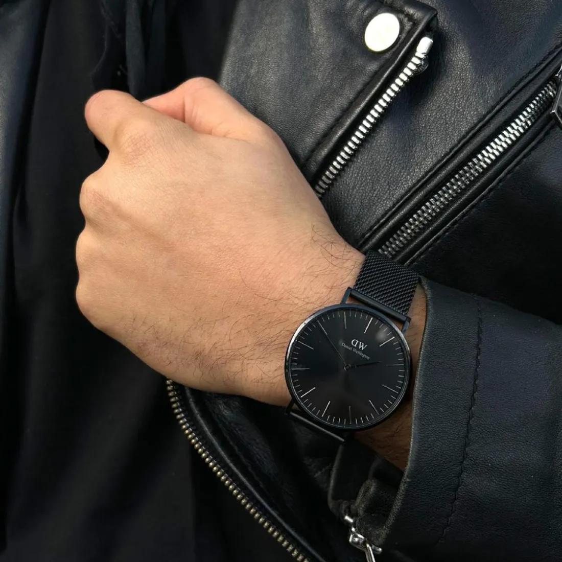 Montre Homme Daniel Wellington Ashfield - DW00100632 Bracelet Acier Noir