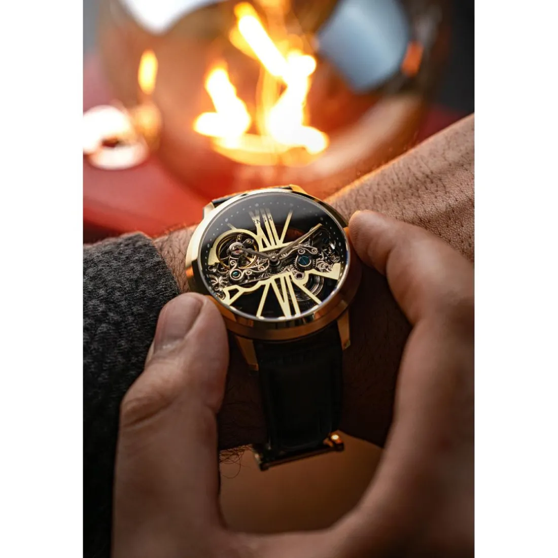 Montre Homme EARNSHAW Cornwall Bridge Automatic - ES-8287-03 Bracelet Cuir Noir
