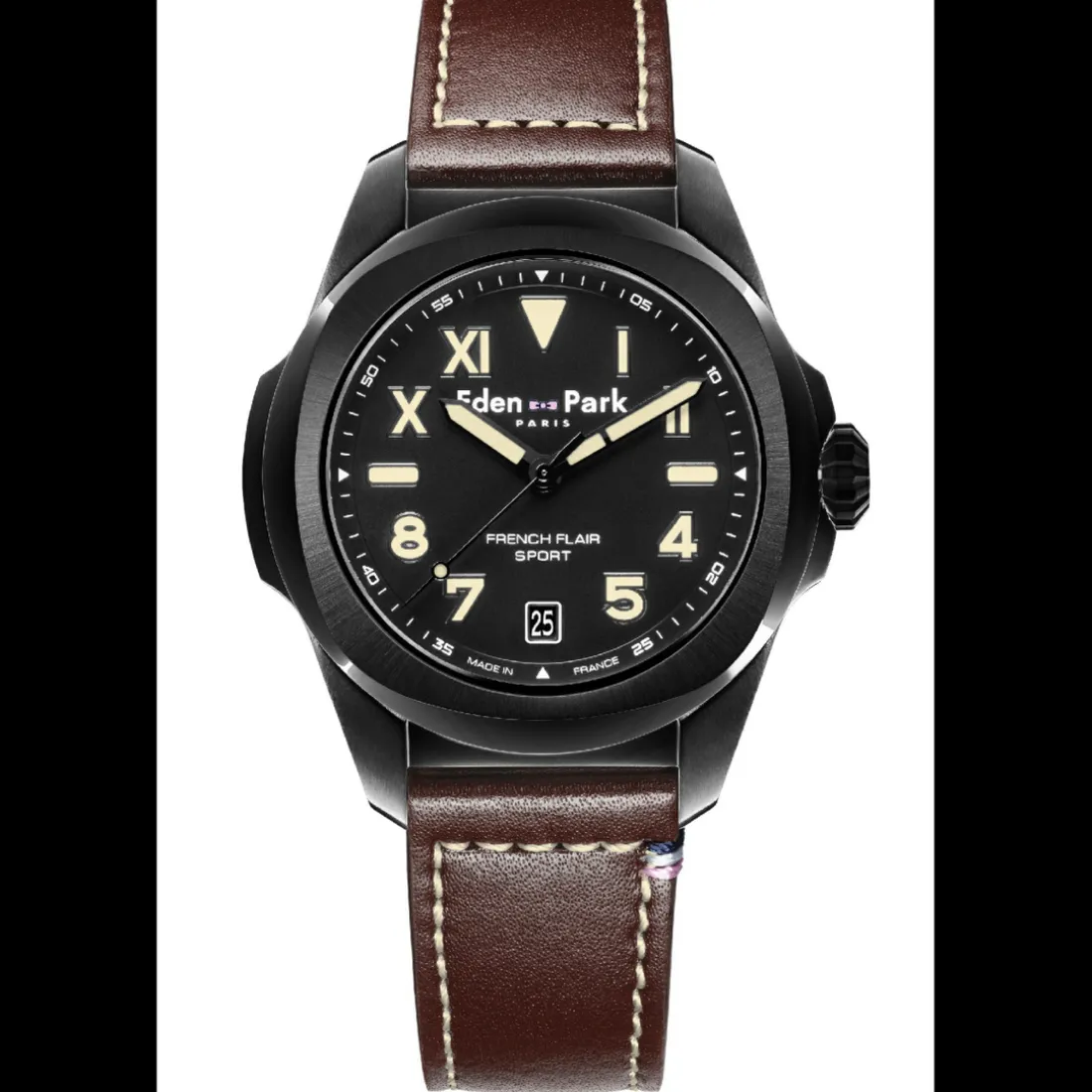 Montre Homme EDEN PARK - EP12250G147 Bracelet Cuir Marron