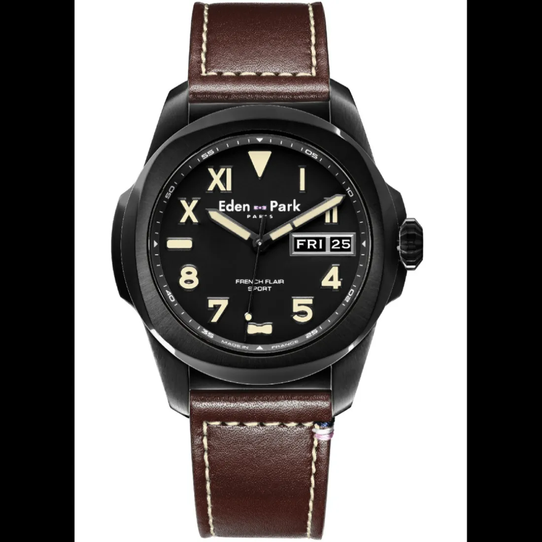 Montre Homme EDEN PARK - EP13250G147 Bracelet Cuir Marron