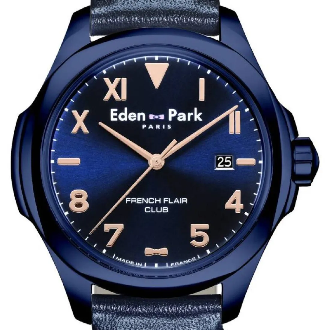 Montre Homme Eden Park Club - EP12201BL15TR Bracelet Cuir Bleu