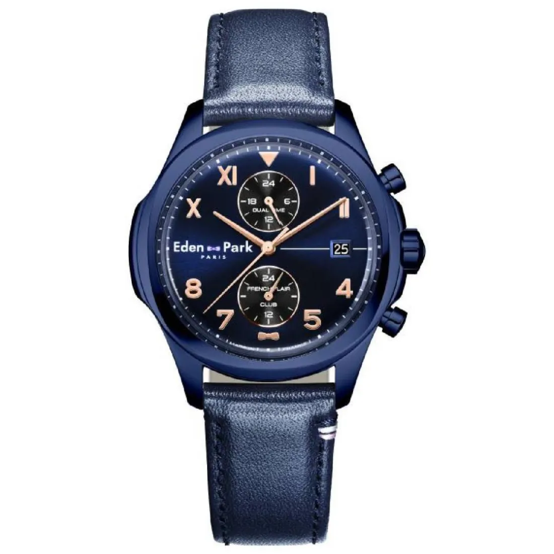 Montre Homme Eden Park Club - EP23201BL15TR Bracelet Cuir Bleu